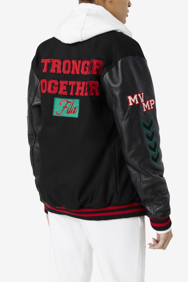 Fila Raddix Varsity Jacket Black-Red-Green