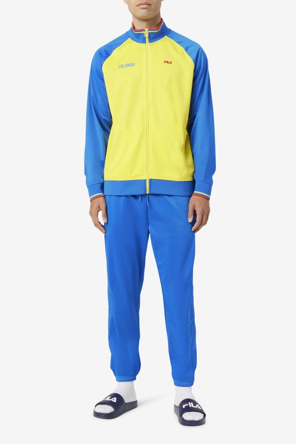 Lapis Blue-Fiery Red Fila Colombia Track Pant