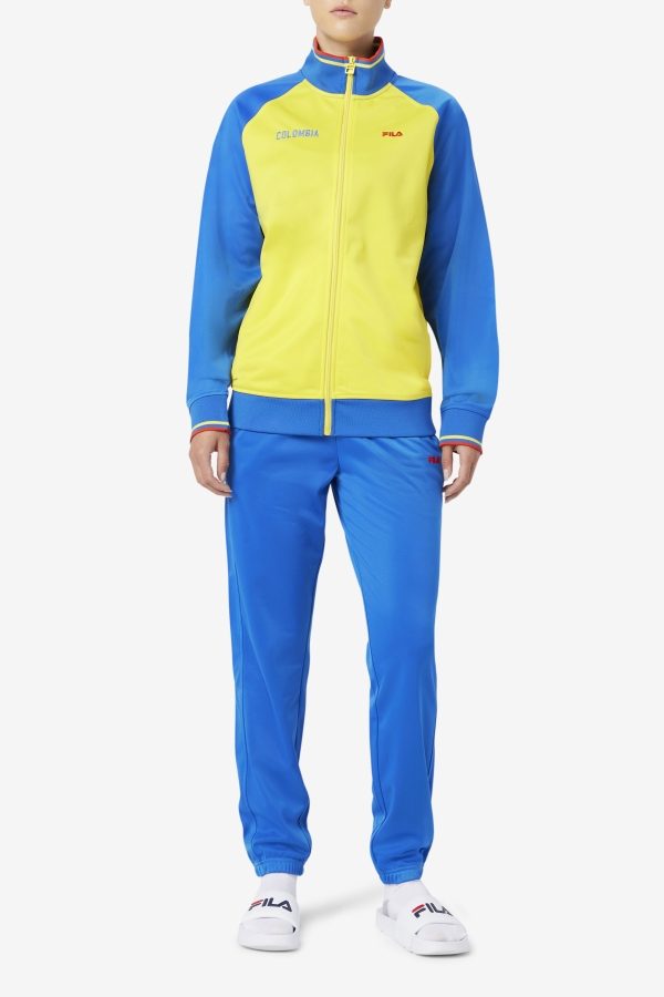 Lapis Blue-Fiery Red Fila Colombia Track Pant
