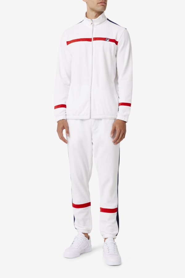 Ravid Velour Jacket Fila White-Red-Navy