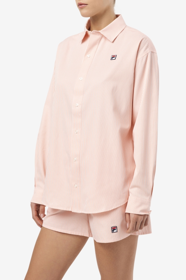 Coral Almond-White Ariella Dress Shirt Fila