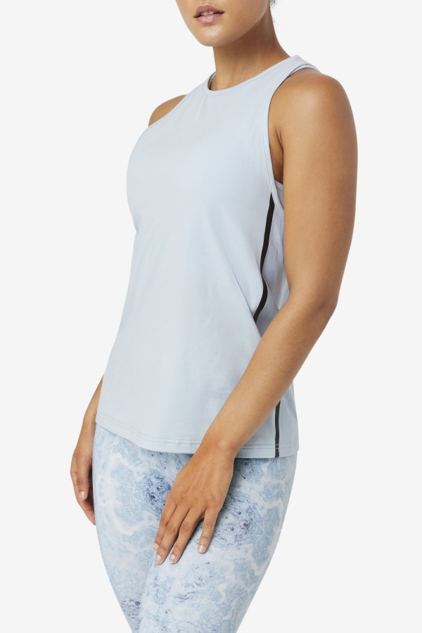 Fi-Lux Loose Tank Top Blue Fog-Black Fila