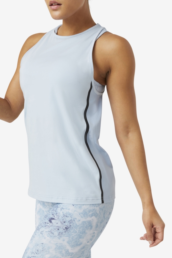 Fi-Lux Loose Tank Top Blue Fog-Black Fila