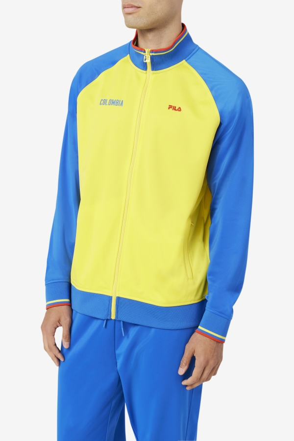 Yellow-Lapis Blue-Fiery Red Colombia Track Jacket Fila
