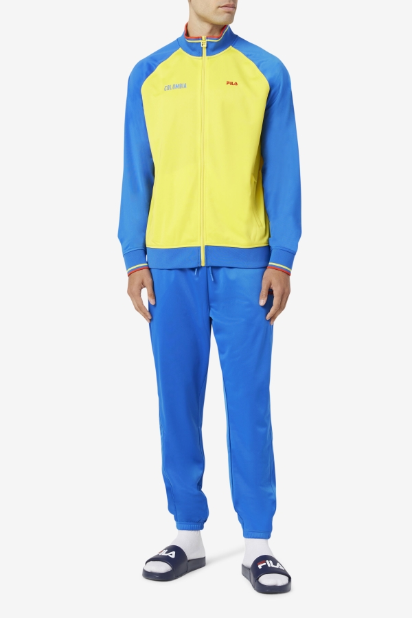 Yellow-Lapis Blue-Fiery Red Colombia Track Jacket Fila