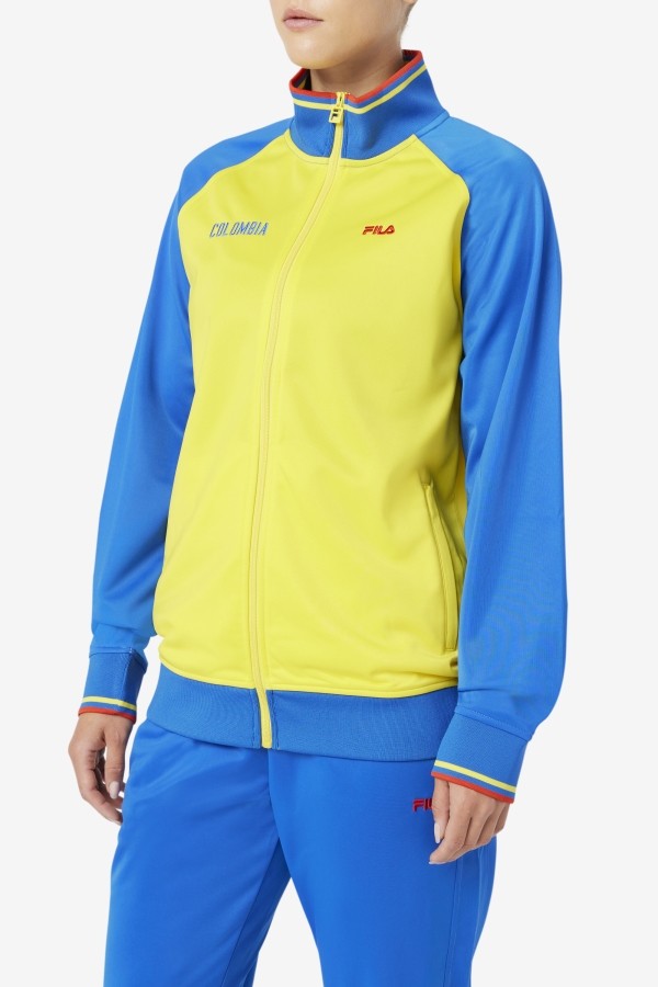 Yellow-Lapis Blue-Fiery Red Colombia Track Jacket Fila