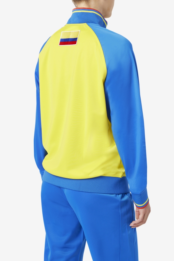Yellow-Lapis Blue-Fiery Red Colombia Track Jacket Fila