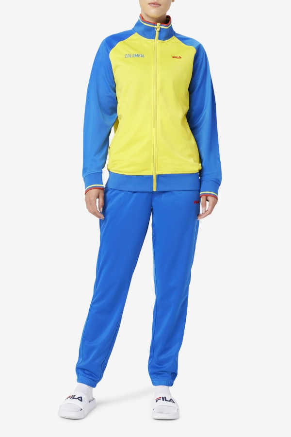 Yellow-Lapis Blue-Fiery Red Colombia Track Jacket Fila