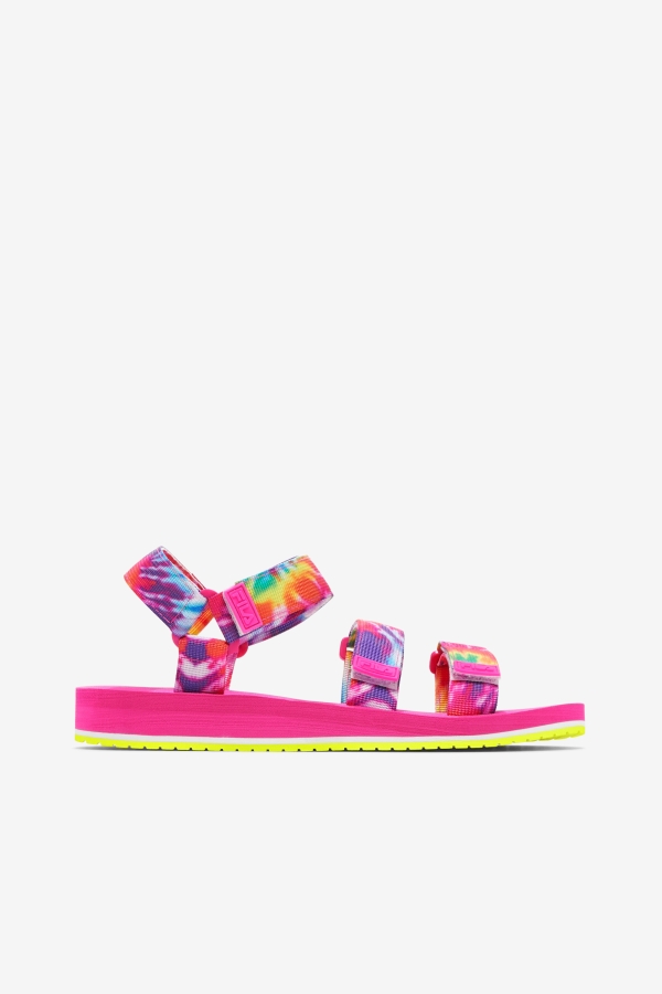 Fila Mutli-White-Pink Glo Women's Drifter Ts Tie Dye