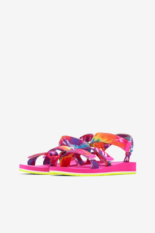 Fila Mutli-White-Pink Glo Women\'s Drifter Ts Tie Dye