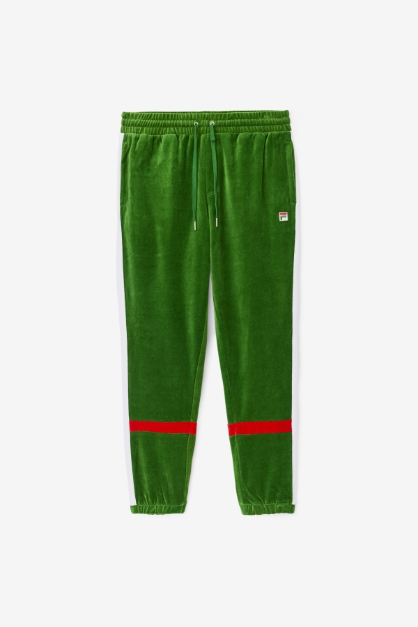 Formal Garden-White-Red Ravid Velour Pant Fila