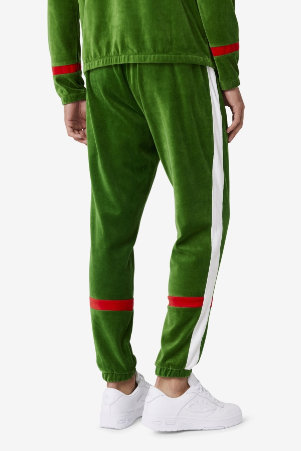 Formal Garden-White-Red Ravid Velour Pant Fila