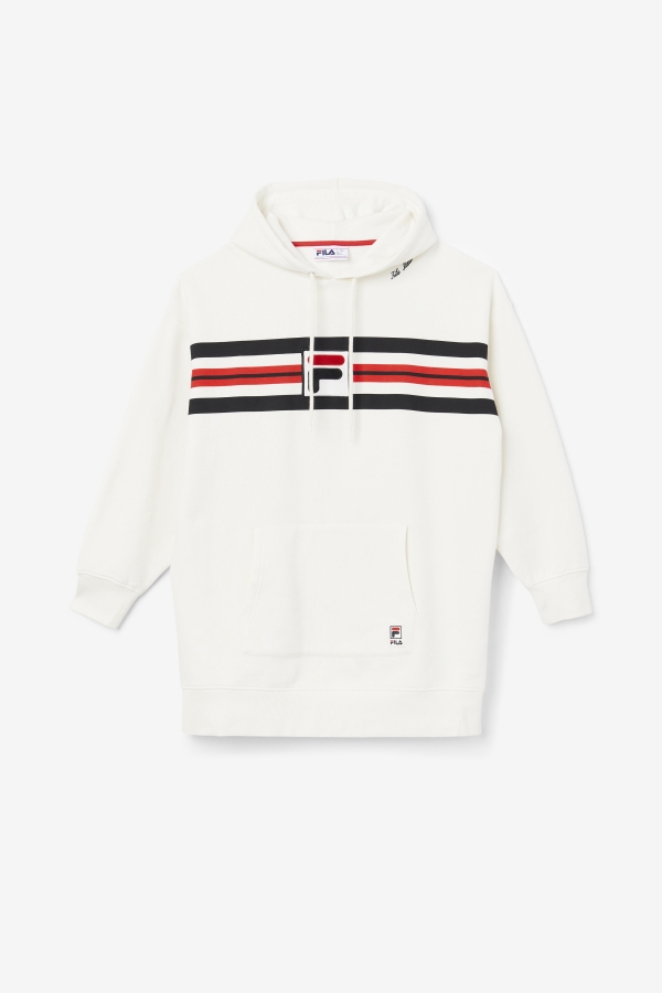 Stella Hoodie Dress Gardenia-Black-Red Fila