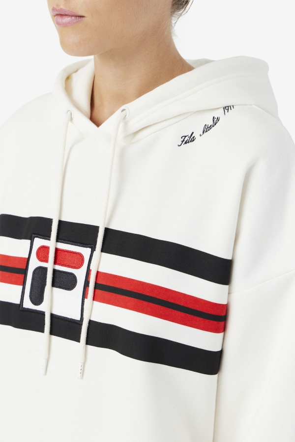 Stella Hoodie Dress Gardenia-Black-Red Fila