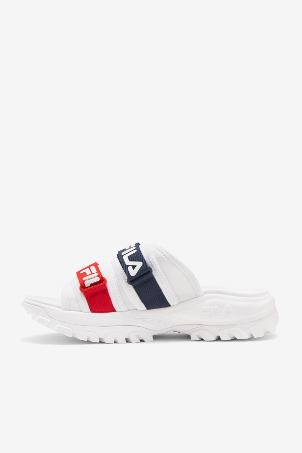 Men\'s outdoor slide Fila White-Navy-Red