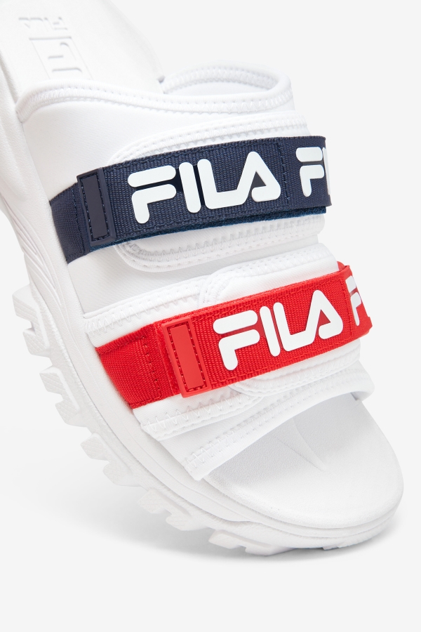 Men\'s outdoor slide Fila White-Navy-Red