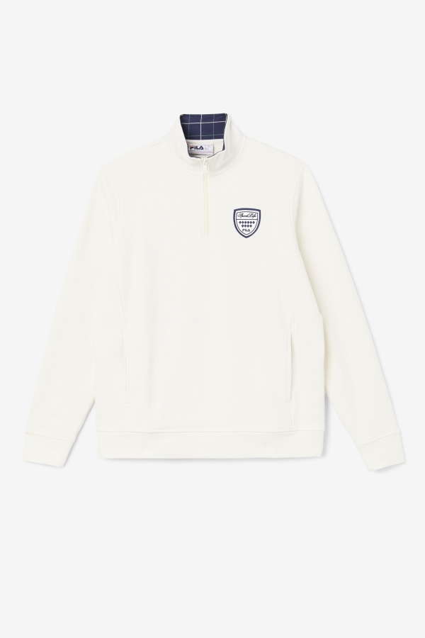 Fila Nima 1-4 Zip Sweatshirt Gardenia-Navy-June Bug