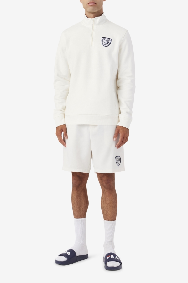 Fila Nima 1-4 Zip Sweatshirt Gardenia-Navy-June Bug