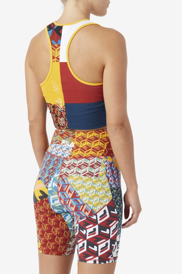 Yellow-White-Rhubarb-Ocean Zhuri Tank Fila