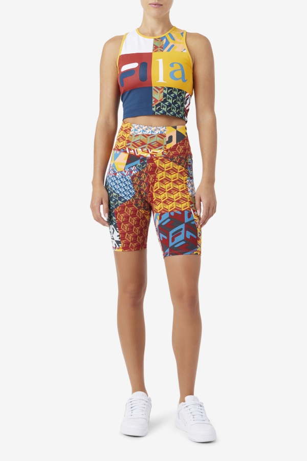 Yellow-White-Rhubarb-Ocean Zhuri Tank Fila
