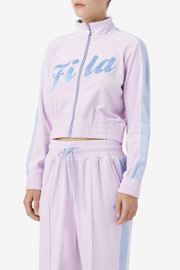 Valery Velour Jacket Fila Orchid-Blue-White