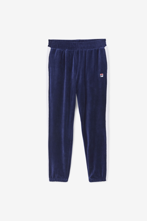 Brice Velour Pant Navy-White-Red Fila