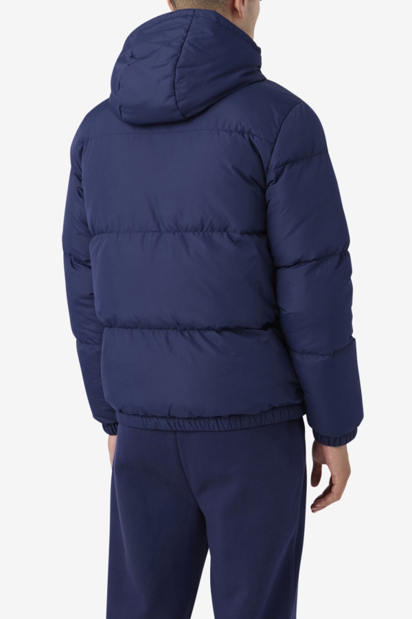 Navy-Red Fila Jake Puffer Jacket