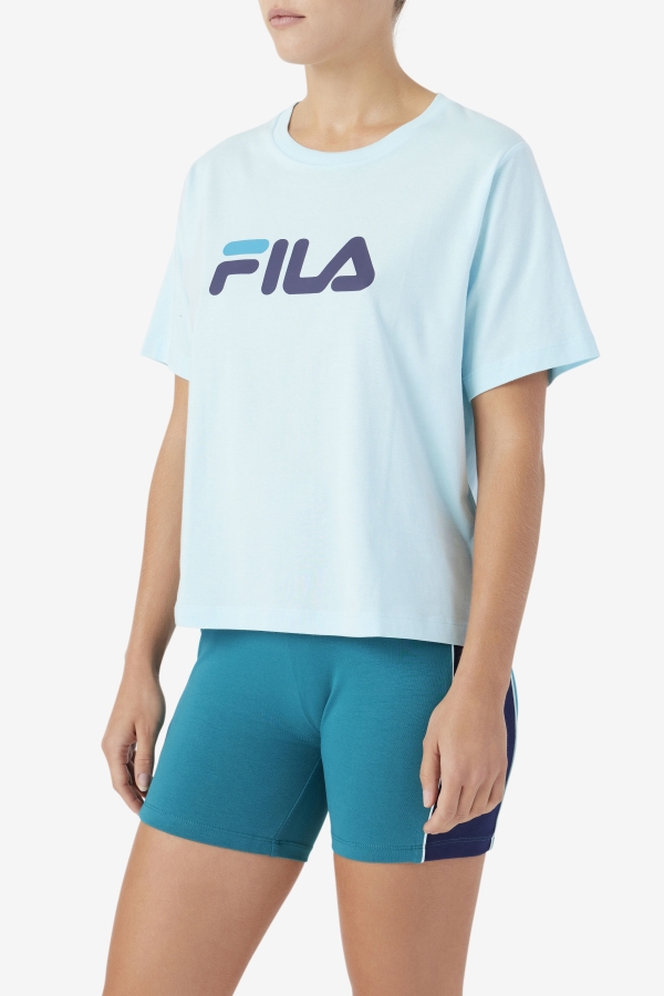 Thea Tee Fila Iced Aqua-Navy-Biscay Bay