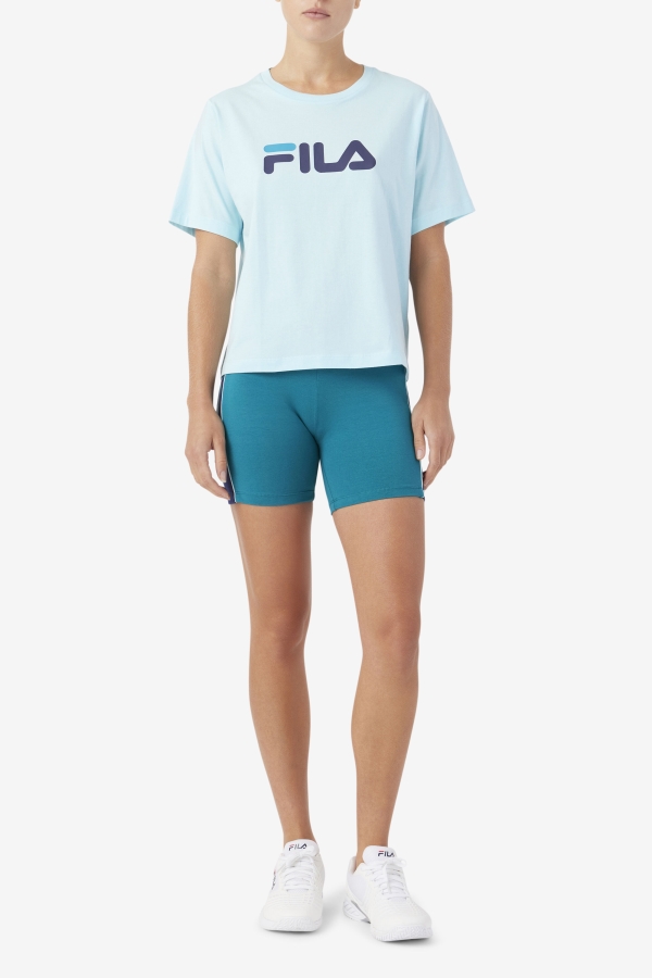 Thea Tee Fila Iced Aqua-Navy-Biscay Bay