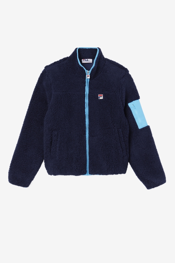 Yale Sherpa Jacket Fila Navy-Aquarius