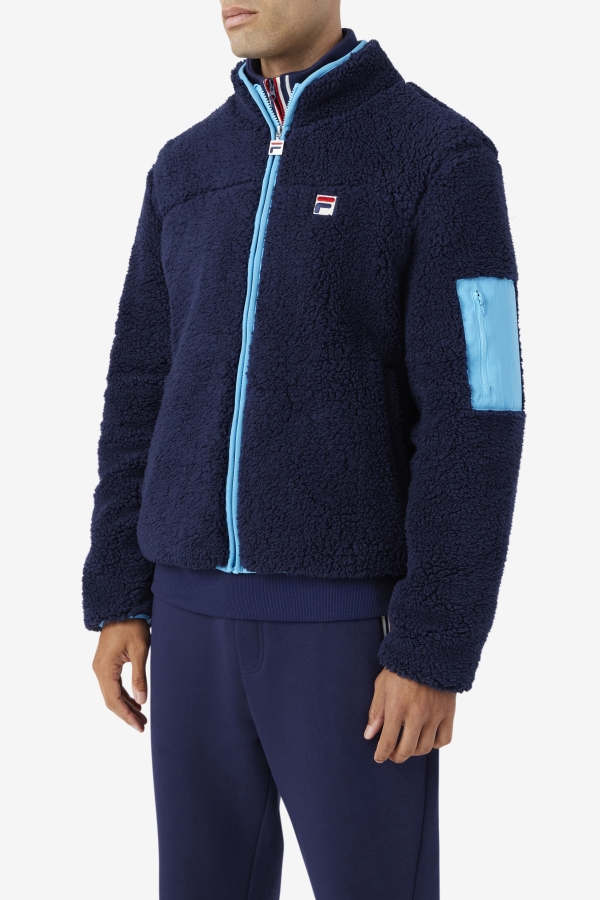 Yale Sherpa Jacket Fila Navy-Aquarius