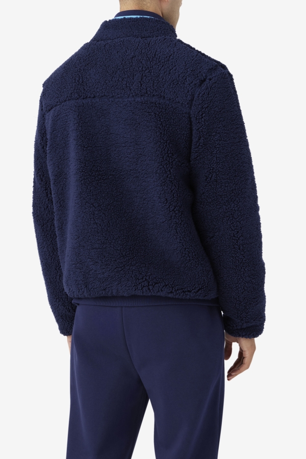 Yale Sherpa Jacket Fila Navy-Aquarius