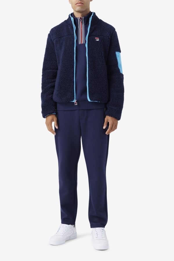 Yale Sherpa Jacket Fila Navy-Aquarius