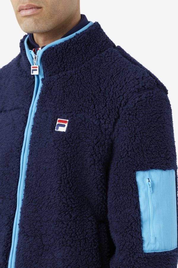 Yale Sherpa Jacket Fila Navy-Aquarius