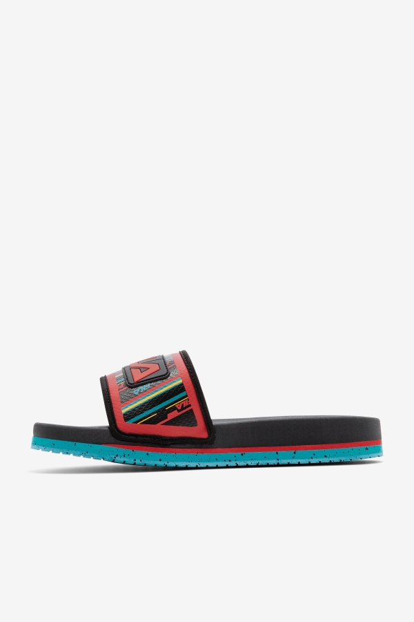 Fila Black-Capri Breeze-Red Men\'s Lunar Slide