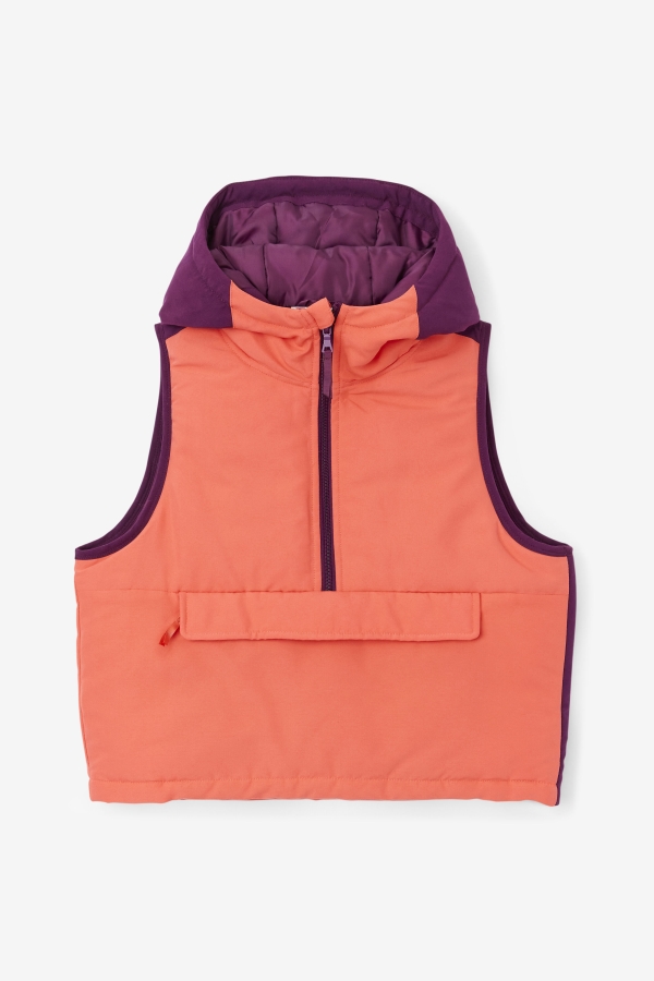 Nevaeh Half Zip Vest Fila Cayenne-Pickled Beet
