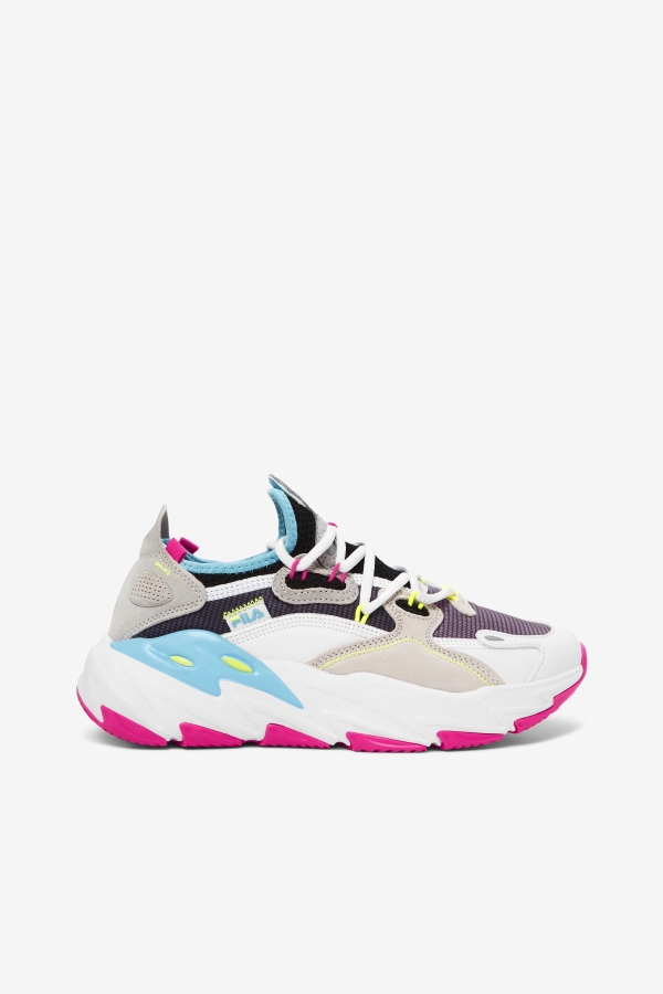 Fila White-Pink Glo-Bluefish Women's Ray Tracer Evo 2