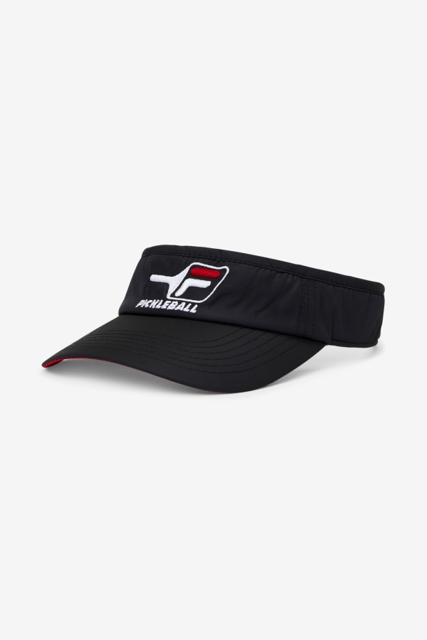 Black-Red Fila Pickleball Visor