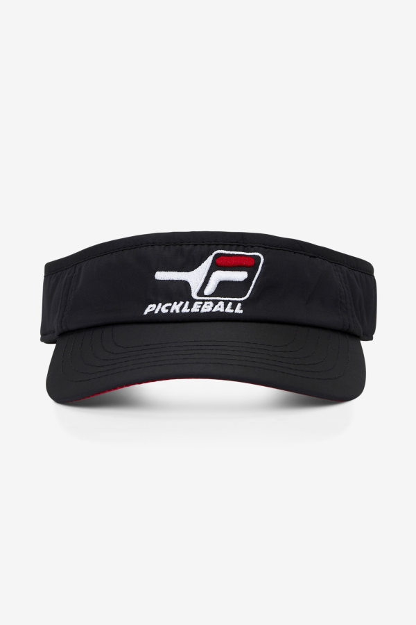 Black-Red Fila Pickleball Visor
