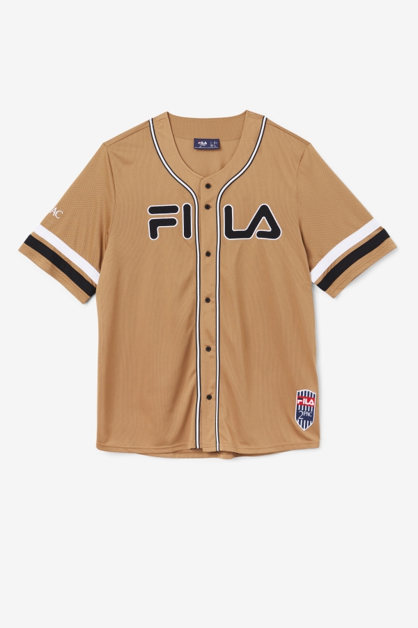 Fila Tobacco Brown-Black-White 2Pac Baseball Jersey