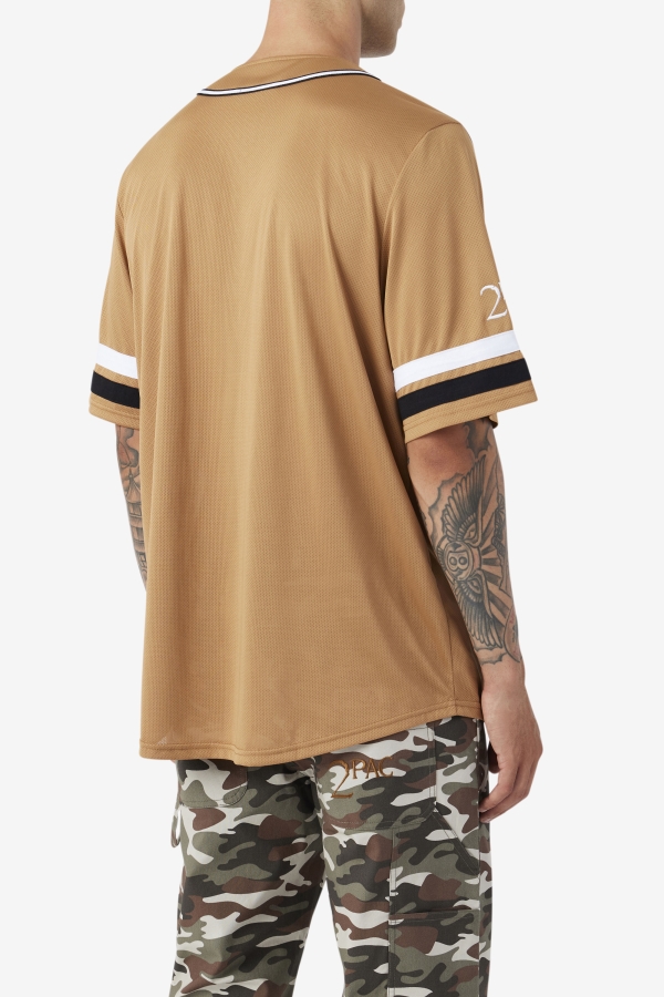 Fila Tobacco Brown-Black-White 2Pac Baseball Jersey