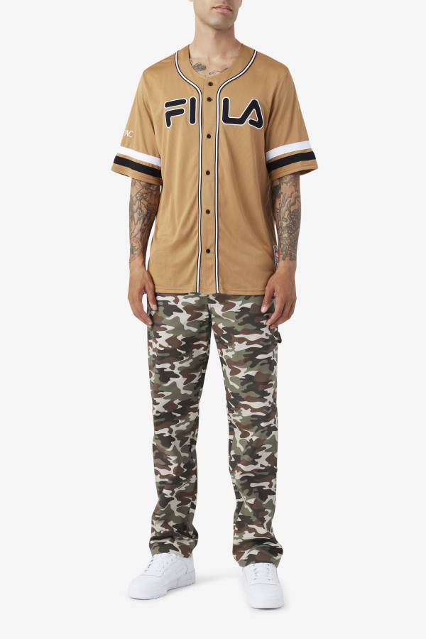 Fila Tobacco Brown-Black-White 2Pac Baseball Jersey