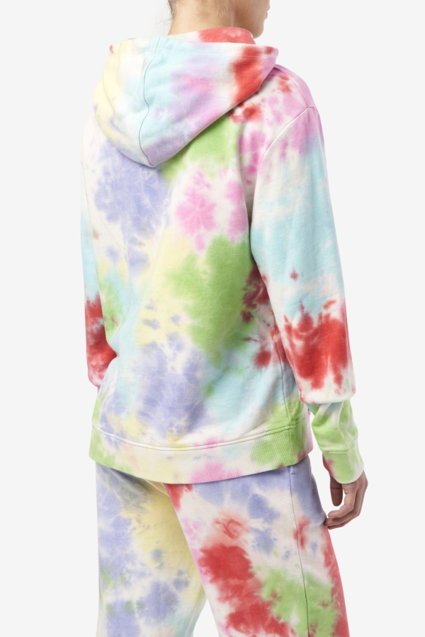 Aerolynn Tie Dye Hoodie Fila Green-White-Periwinkle-Red