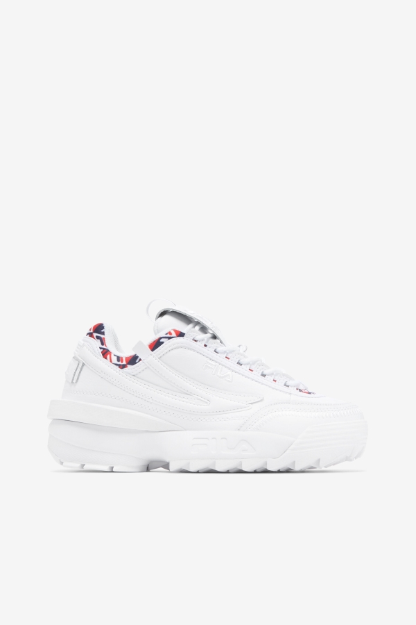 Fila White-Navy-Red Women's Disruptor 2 EXP Cubic