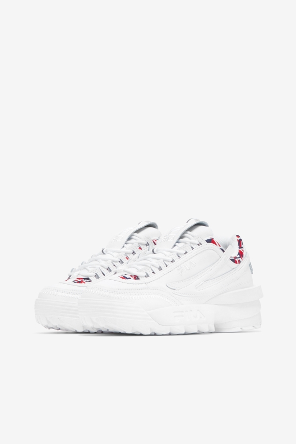 Fila White-Navy-Red Women\'s Disruptor 2 EXP Cubic