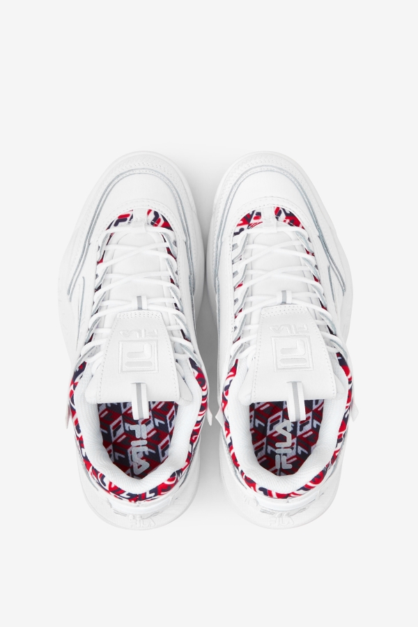 Fila White-Navy-Red Women\'s Disruptor 2 EXP Cubic