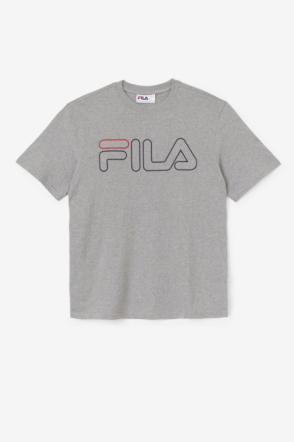 Fila borough tee Heather-Navy-Red