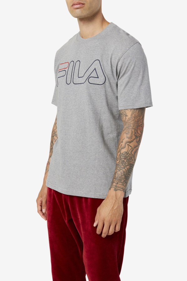 Fila borough tee Heather-Navy-Red