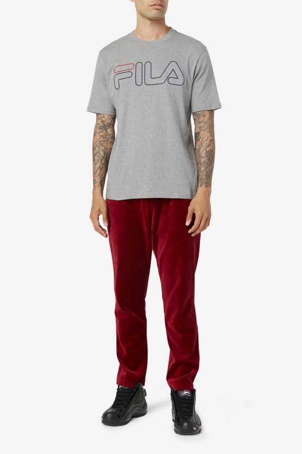 Fila borough tee Heather-Navy-Red