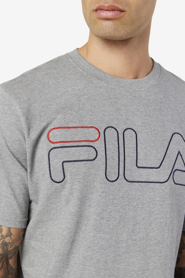 Fila borough tee Heather-Navy-Red